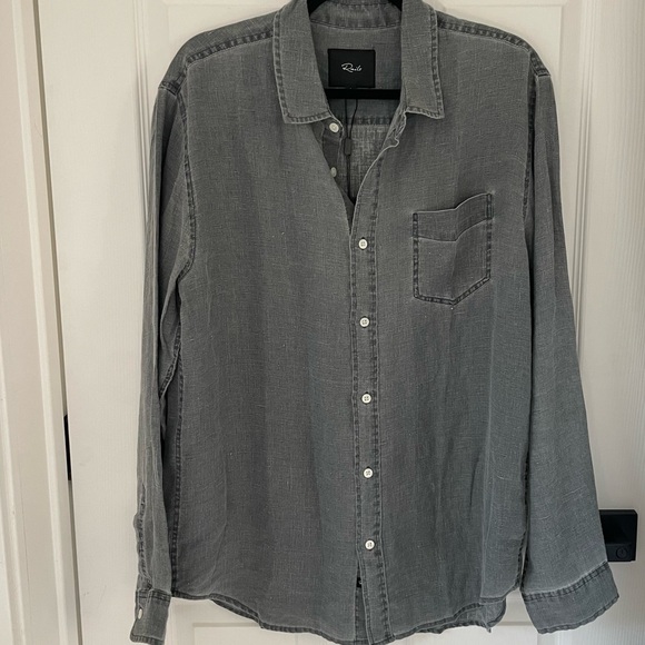 Rails NWT Gray Vintage Wash Long Sleeve Button Down Shirt - Picture 1 of 5